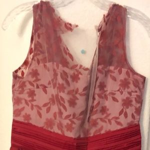 Women's Red Floor Length Dress